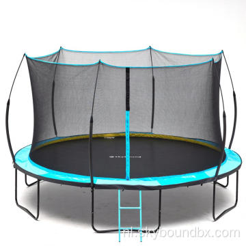 Geen veertrampoline 14ft met SkyBlue Spring Pad